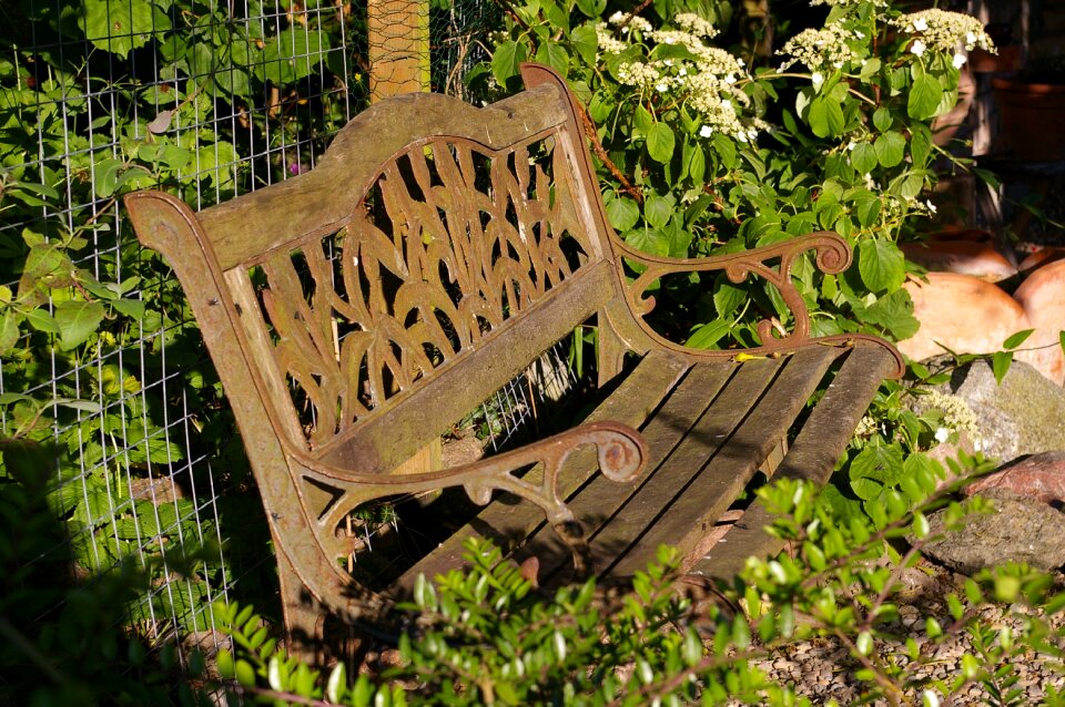 Bank bench seat photo