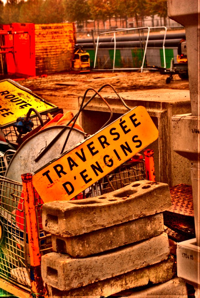 Traversée d'engins