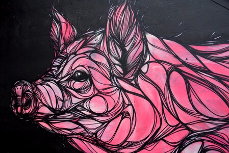 Work of art graffiti drawing