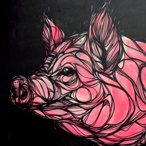 Work of art graffiti drawing