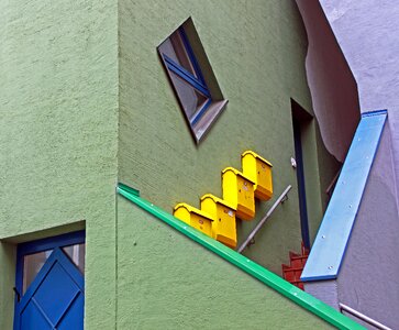 Colorful facade house