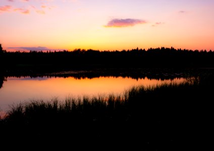 Sunset at iso työläjärvi