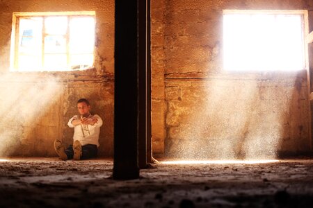 Sitting floor ground