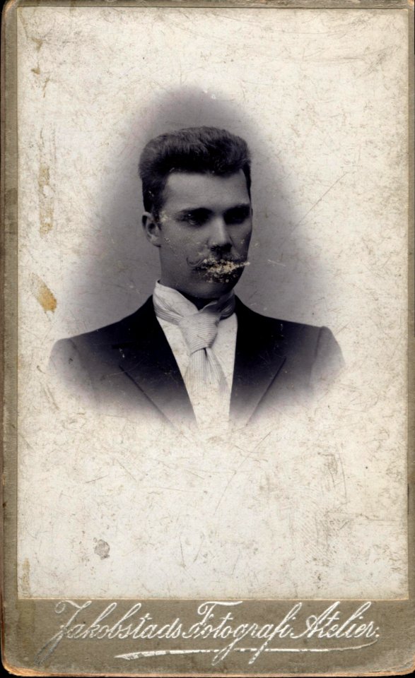 Unknown Finnish Male Portrait in Suit and Wide Tie