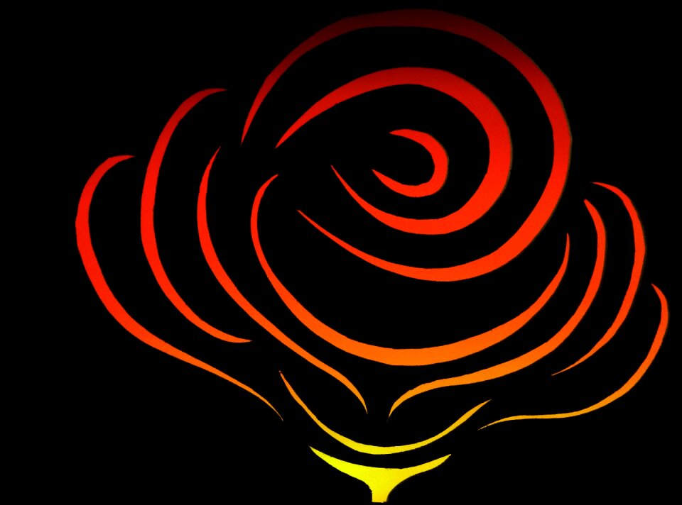 Color outlines silhouette