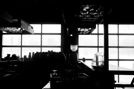 Pitcher black and white black glasses