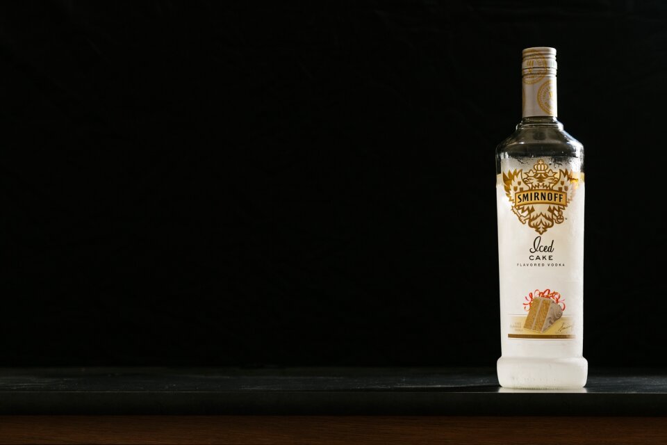 Booze bottle drinking