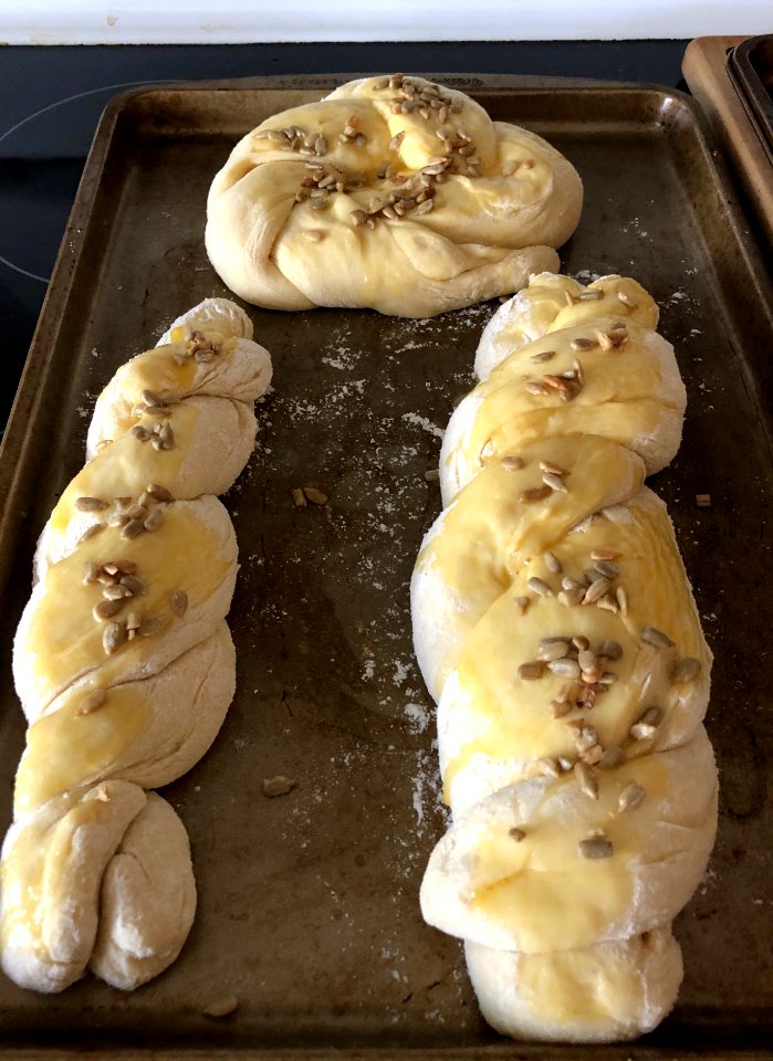 Challah First Rise, Then Braid