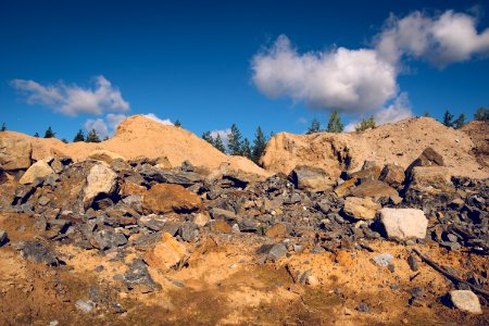 Sand stockpile