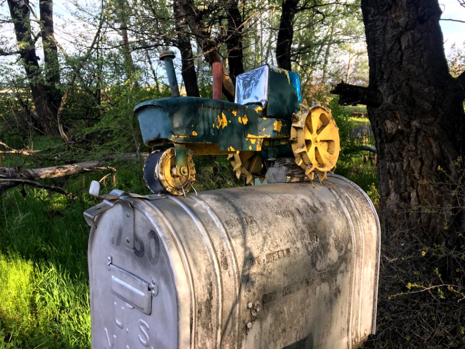 At Least a Tractor Atop a Mailbox?