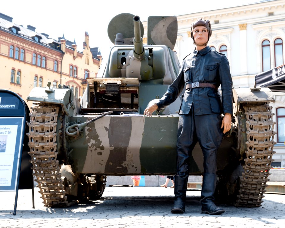 Captured soviet T-26 tank.