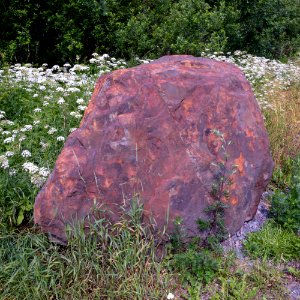 Rust covered rock photo