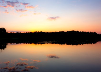 Sunset at iso työläjärvi