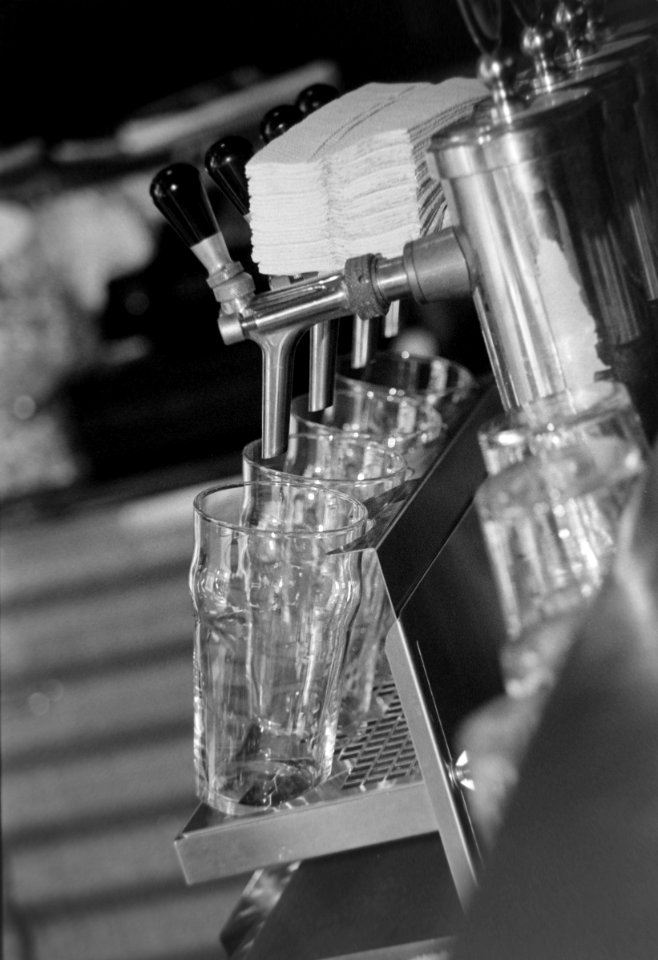 Beer taps in Rusty Angel