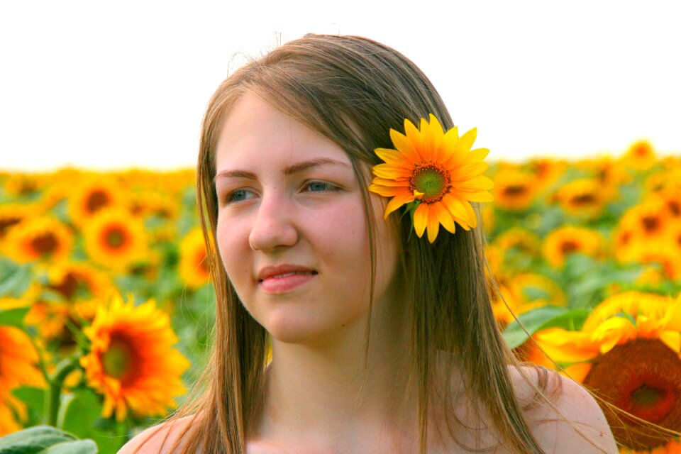 Portrait yellow field photo