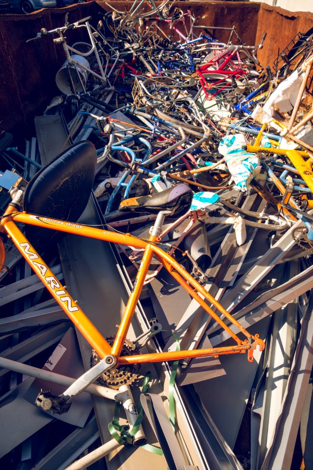 Graveyard of bicycles