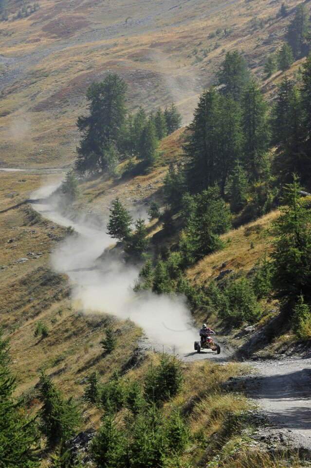 Mountain road dust