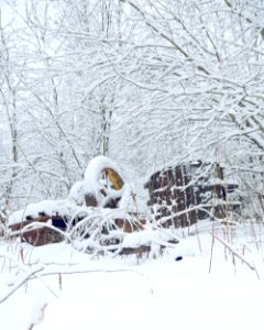 Abandoned excavator