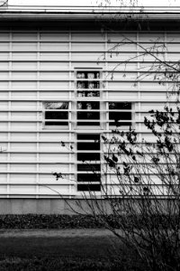 Cross shaped window.