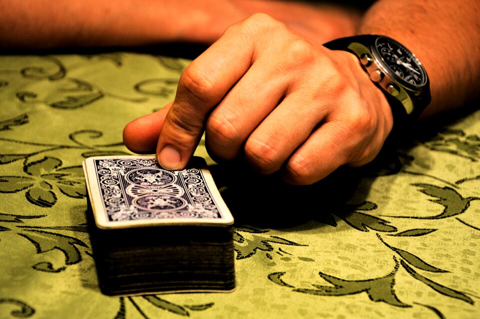 Hand person gambling