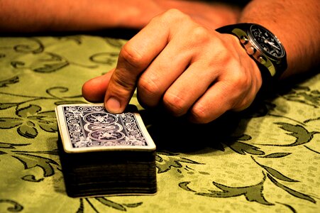 Hand person gambling photo