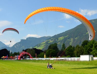 Tandem jump mountains dream day photo