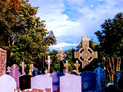 MONASTERBOICE CEMETERY-ROUND TOWER.......