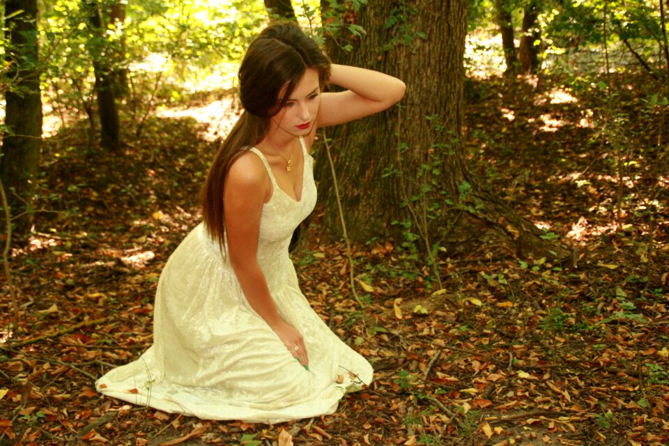 Long hair seductive forest