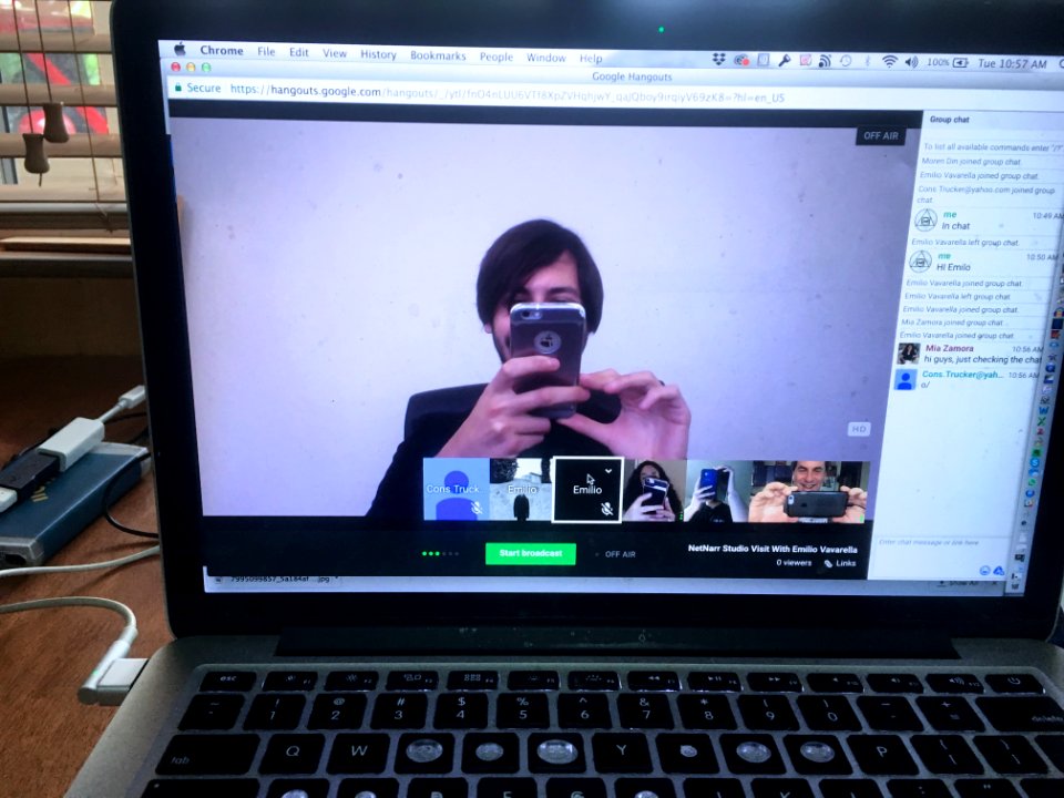 Selfies in the Hangout