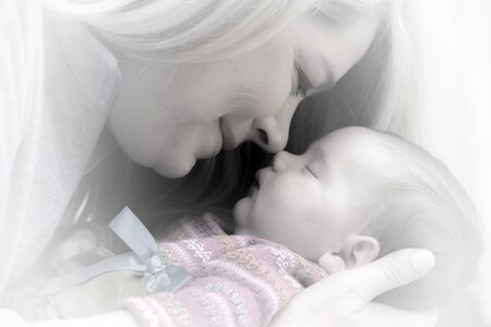 Mother's love baby sweet photo