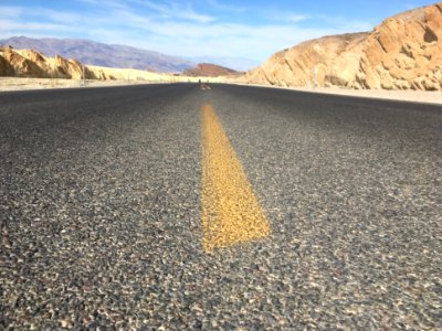 Belly on the Road in Death Valley photo