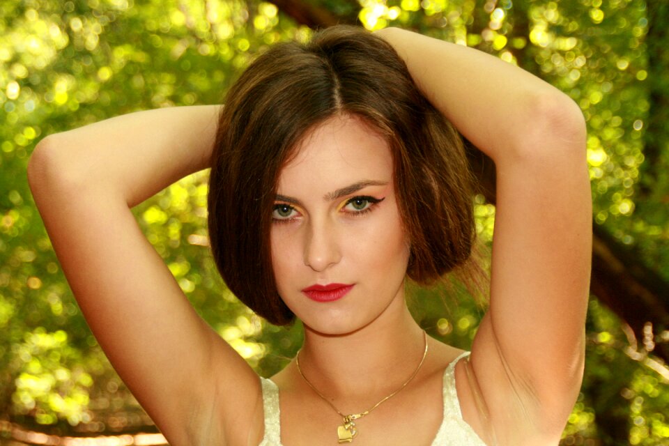 Long hair seductive forest