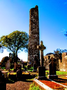 MONASTERBOICE CEMETERY-ROUND TOWER.......