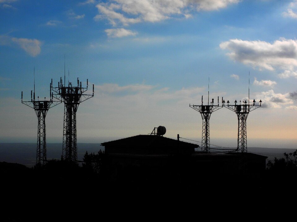 Cell towers radar equipment santuari de nostra senyora de cura