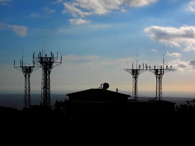 Cell towers radar equipment santuari de nostra senyora de cura