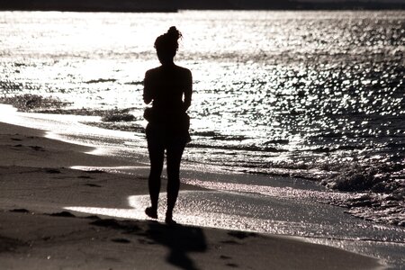 Beach woman young photo