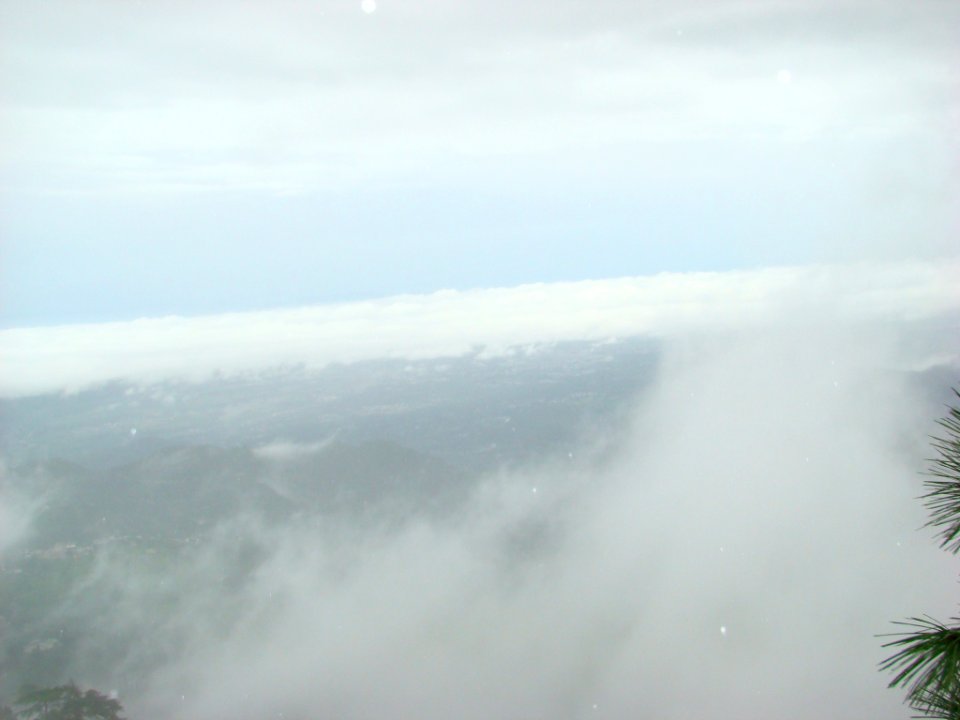 Clouds covering the hills