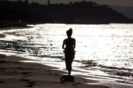 Beach woman young photo