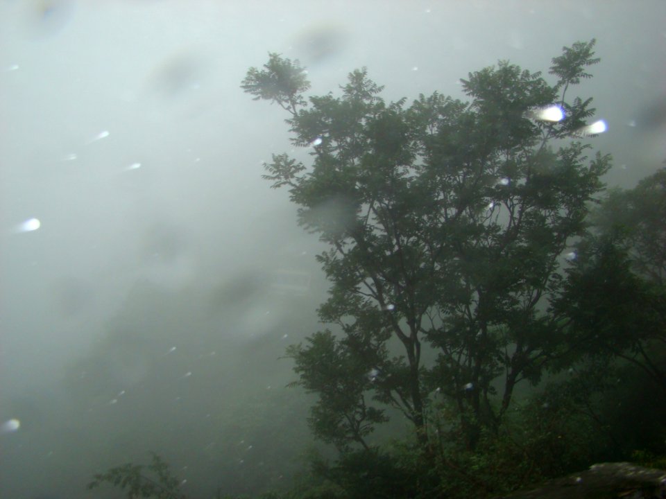 Clouds covering the hills