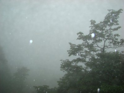 Clouds covering the hills