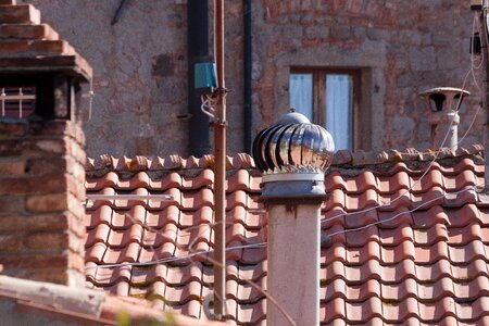 Roof brick red photo