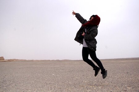 M the scenery jumping photo