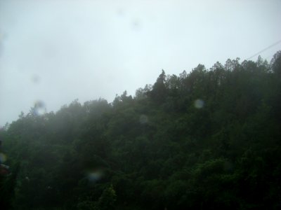 Clouds covering the hills
