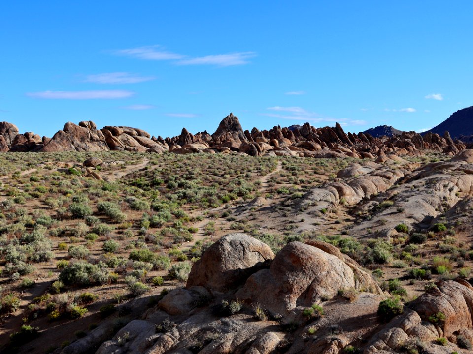Alabama Hills at Sierra Nevada in CA