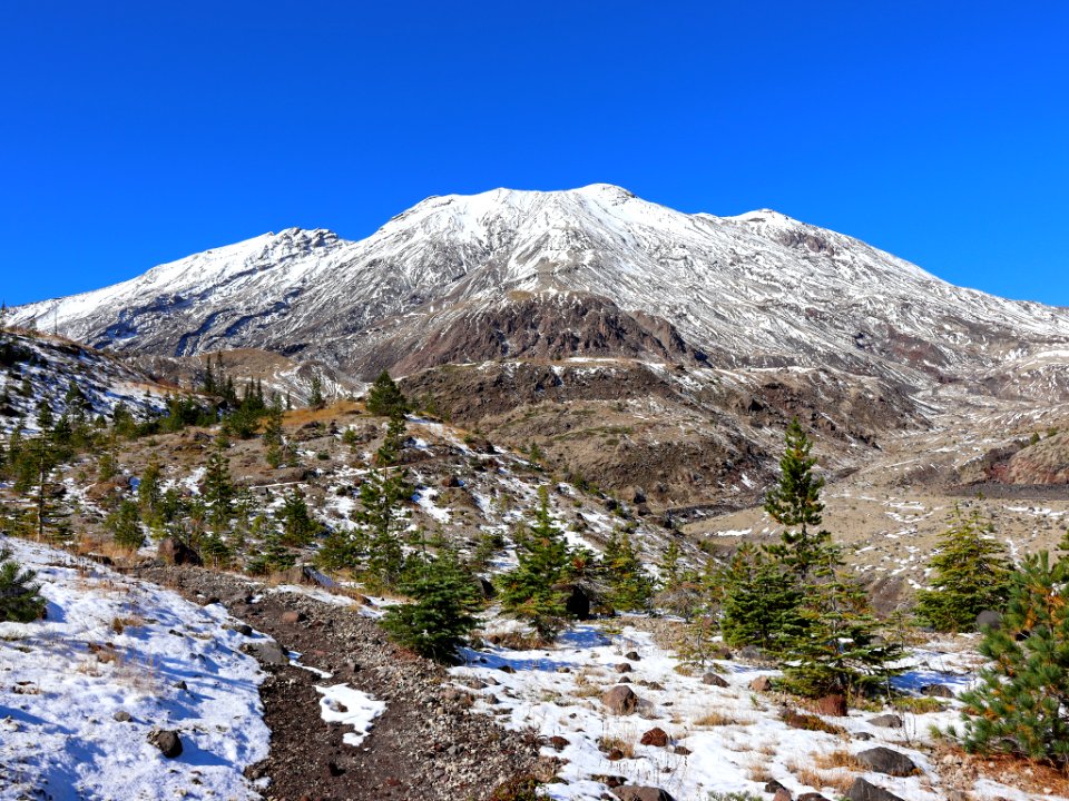 Mt. St. Helens at Ape Canyon Trail in WA