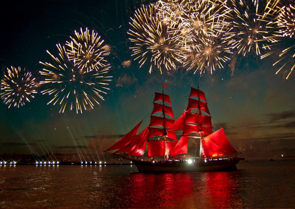 Sailboat scarlet sails neva
