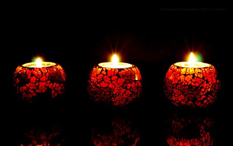 Night candles romantic photo