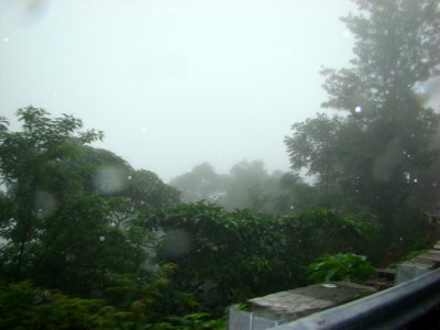 Clouds and Rain covering the hills photo