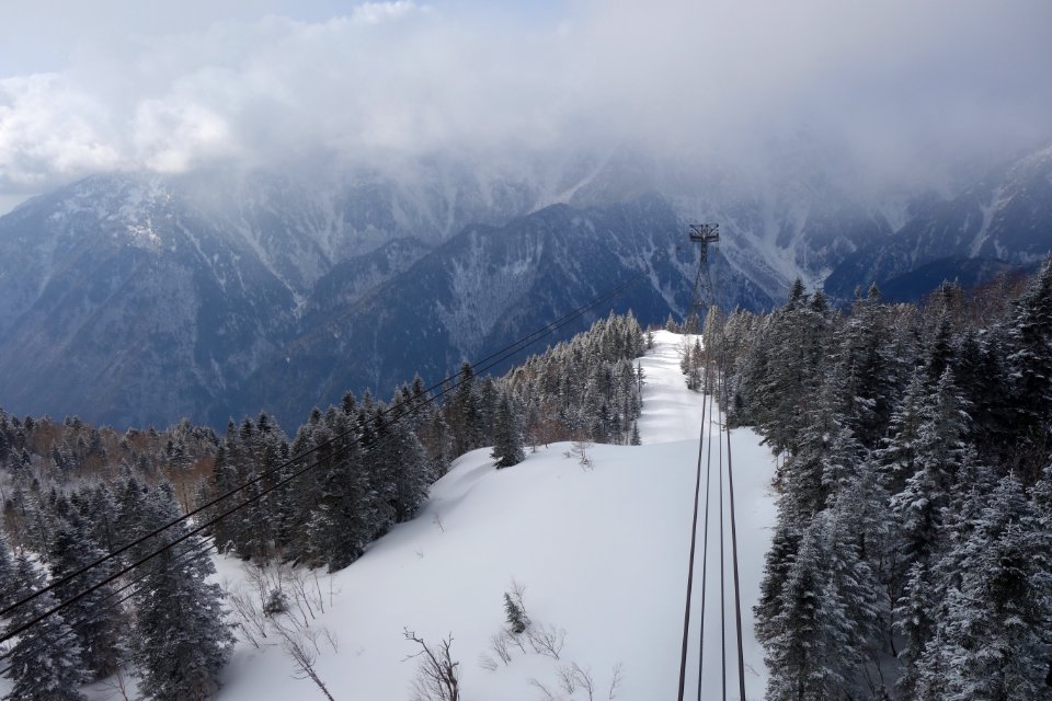 snow mountain japan