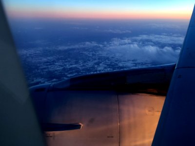 Flying in to the snowy East